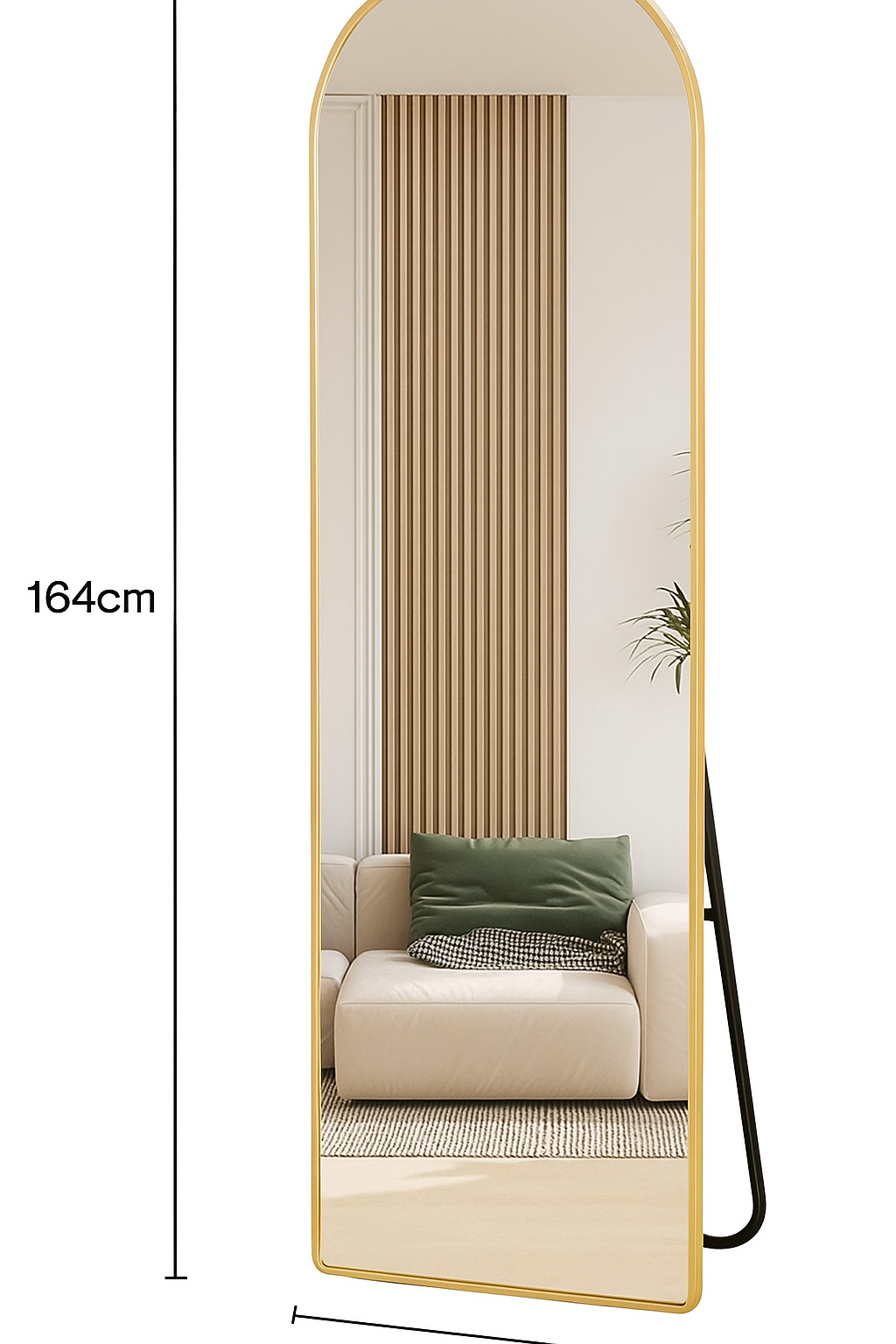 Specchio Pinterest con supporto e cornice dorata – SALDI