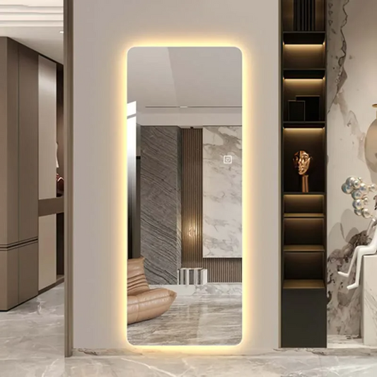 Specchio rettangolare con luce LED – 50x160 cm